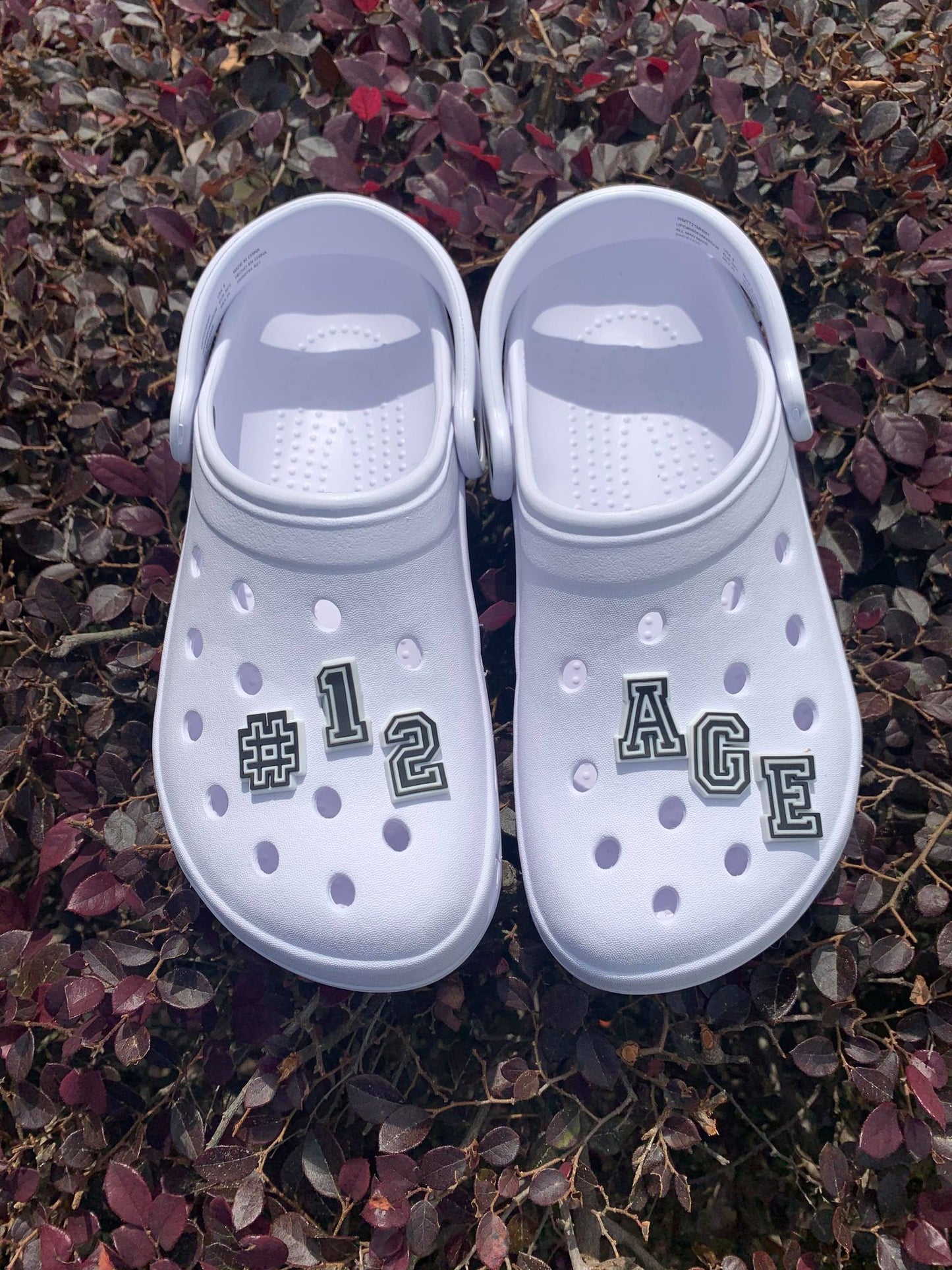 26pc White Alphabet LETTER Charms for Crocs Laces Keychains